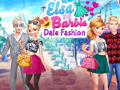 Permainan Elsa and Barbie Date Fashion