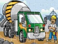 Permainan Construction Trucks Jigsaw