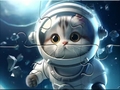 Permainan Jigsaw Puzzle: Astronaut-Cat