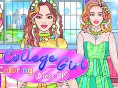 Permainan College Girl Coloring Dress Up