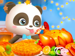 Permainan Jigsaw Puzzle: Little Panda Thanksgiving Feast