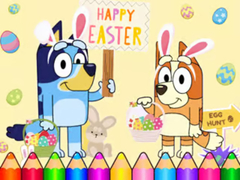 Permainan Coloring Book: Bluey Happy Easter
