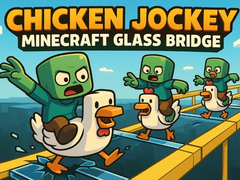 Permainan Chicken Jockey: Minecraft Glass Bridge