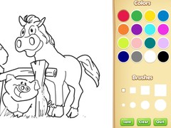 Permainan Farm Animals Coloring Book for Kids