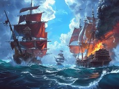 Permainan Pirate Ships: Build and Fight