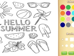 Permainan Hello Summer Coloring Book for Kids