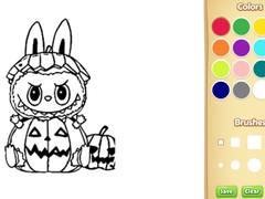 Permainan Halloween Labubu Coloring & Drawing Game