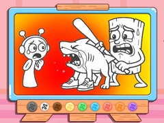 Permainan Coloring Book: Sprunki VS Tung Tung Sahur