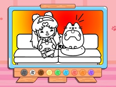 Permainan Coloring Book: Toca Life With Pusheen