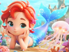 Permainan Jigsaw Puzzle: Chibi Mermaid Marshmallow Jellyfish