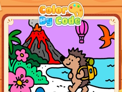 Permainan Color By Code Volcano Hedgehog