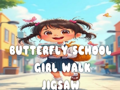 Permainan Butterfly School Girl Walk Jigsaw