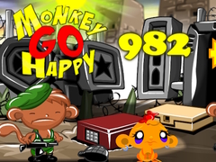 Permainan Monkey Go Happy Stage 982