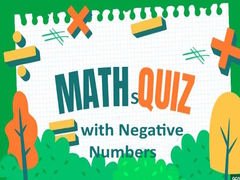 Permainan Maths Quiz with Negative Numbers