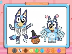 Permainan Coloring Book: Bluey Halloween Costume