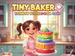 Permainan Tiny Baker: Rainbow Buttercream Cake
