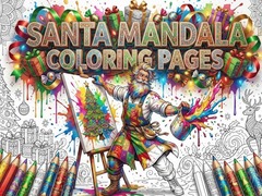 Permainan Santa Mandala Coloring Pages
