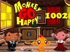 Permainan Monkey Go Happy Stage 1002