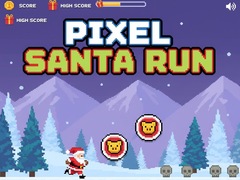 Permainan Pixel Santa Run