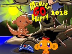 Permainan Monkey Go Happy Stage 1018