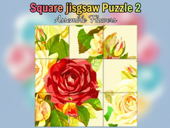 Permainan Square jigsaw Puzzle 2  Assemble Flowers