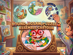 Permainan Round Jigsaw Puzzle 2 Assemble Cartoon