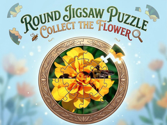 Permainan Round jigsaw Puzzle - Collect the Flower
