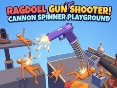 Permainan Ragdoll Gun Shooter! Cannon Spinner Playground