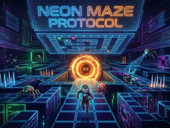 Permainan Neon Maze Protocol