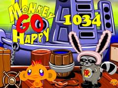 Permainan Monkey Go Happy Stage 1034