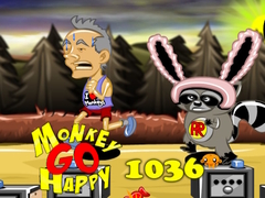 Permainan Monkey Go Happy Stage 1036