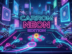 Permainan Carrom Neon Edition