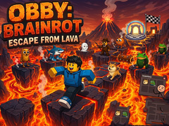 விளையாட்டு Obby: Brainrot escape from Lava