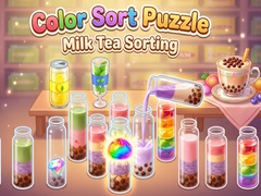விளையாட்டு Color Sort Puzzle Milk Tea Sorting