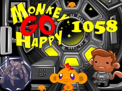 Permainan Monkey Go Happy Stage 1058