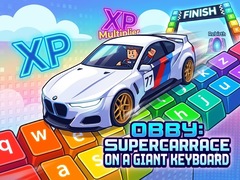 గేమ్ Obby: Supercar Race on a Giant Keyboard
