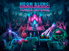 Permainan Neon Ruins: Tower Defense